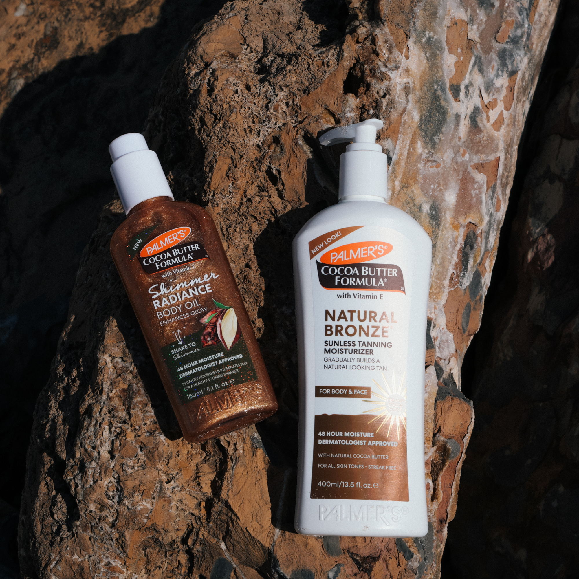 Palmer's Shimmer Radiance Body Oil and Natural Bronze Gradual Tanning Lotion